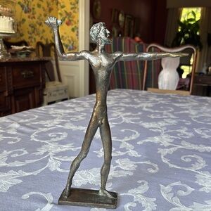 Elegant Bronze Sculpture - Antique Finish